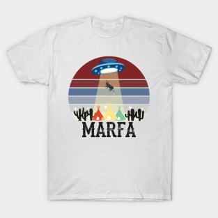 Marfa Texas Ghost Lights Festival UFO Cow Abduction T-Shirt